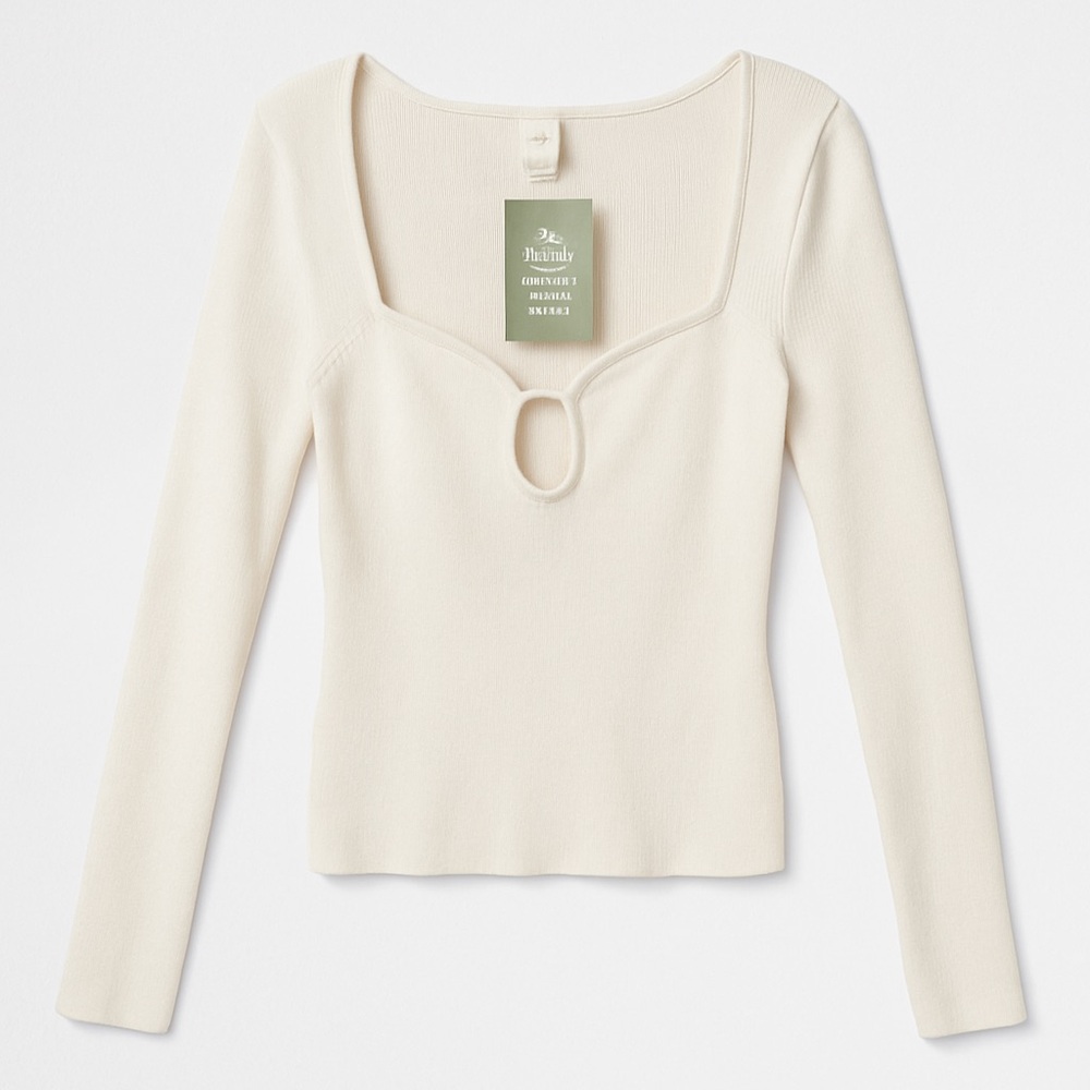H&M Elegant Cream Long Sleeve Sweater NWT